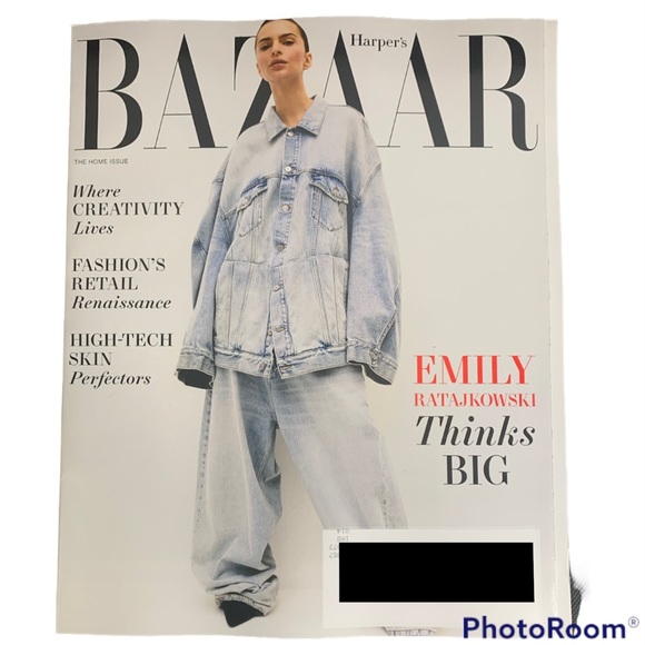 Harpers Bazaar Magazine November 2022 Emily Ratajkowski Thinks Big Creativity - Picture 1 of 3